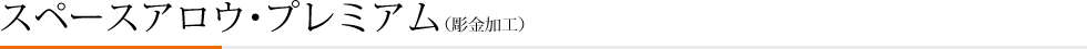 スペースアロウ・プレミアム(彫金加工)